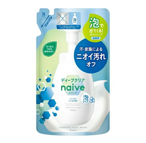【3個セット】クラシエ 植物性ナイーブ 泡で出てくるボディソープ ディープクリア つめかえ用×3個セット 【正規品】 【3個セット】クラシエ 植物性ナイーブ 泡で出てくるボディソープ ディープクリア つめかえ用×3個セット 【正規品】
