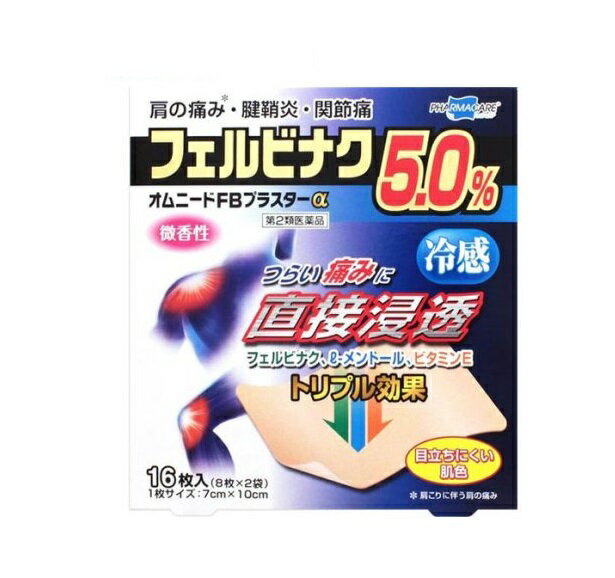 【第2類医薬品】【10個セット】 テイコクファルマケア オムニードFBプラスターα(8枚*2袋入)×10個セット【正規品】※セルフメディケーション税制対象品