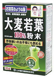 大麦若葉粉末100%　85g 商品説明 「大麦若葉粉末100%　85g」 大麦若葉を水洗いして、乾燥、滅菌、微粉末加工した100%の大麦若葉純粉末です。大麦若葉は匂いや味にくせがなく、抹茶のような味です。ヨーグルト、きな粉、豆乳、ホットケーキ、パンなど色々なレシピにもご利用できます。野菜不足の方や、青野菜の補助など、健康維持にお役立てください。 【大麦若葉粉末100%　85g 詳細】 【栄養成分表3g1包当たり）】 エネルギー 10kcal たんぱく質 0.891g 脂質 0.204g 糖質 0.378g 総食物繊維 1.416g 水溶性食物繊維 0.078g 不溶性食物繊維 1.338g ナトリウム 3.36mg ビタミンA 702μg ビタミンB1 0.024mg ビタミンB2 0.061mg ビタミンB6 0.029mg ビタミンB12 0.015μg ビタミンC 3.51mg ビタミンE 0.231mg ビタミンK 99.6μg ビオチン 0.42μg パントテン酸 0.13mg カロチン 525μg 葉酸 19.5μg ナイアシン 0.162mg カルシウム 15mg マグネシウム 5.7mg カリウム 66mg リン 12.3mg 亜鉛 0.126mg 銅 0.033mg 鉄 1.5mg マンガン 0.195mg セレン 0.162μg クロム 0.102ppm ヨウ素 0.78ppm アスパラギン酸 105mg アラニン 60mg アルギニン 54mg イソロイシン 42mg グリシン 51mg グルタミン酸 111mg シスチン 13.2mg スレオニン 42mg セリン 39mg チロシン 36mg トリプトファン 13.5mg バリン 60mg ヒスチジン 19.8mg フェニルアラニン 51mg プロリン 42mg メチオニン 14.4mg リジン 57mg ロイシン 75mg オクタコサノール 0.39mg カテキン総量 3.6mg カフェイン(無水) 検出せず グルコン酸 165mg 全ポリフェノール 29.4g 葉緑素 24.7mg% ルテイン 1.047mg SOD 1380単位 γ-アミノ酪酸 3.3mg β-グルカン 216mg 原材料など 商品名 大麦若葉粉末100%　85g 原材料 大麦若葉粉末 内容量 85g 保存方法 直射日光を及び、高温多湿のところを避けて、保存してください。 メーカー 山本漢方製薬 お召し上がり方 本品は、通常の食生活において、1日に1-2回を目安にお召し上がり下さい。 まず、牛乳又は水約100ccの中へ、1回に添付のさじ山盛り2杯(約2.5-3.0g)を入れ、スプーン又はマドラーにて、すばやくよくかきまぜてお召し上がりください。 また、シェーカーにてシェイクしますと、より一層おいしい風味になります。シェーカーのない方は、小型のカラのペットボトルにキャップをしめて利用してください。 ・緑黄野菜、食物繊維など、多く取りたい方は、1日6-9g(添付のさじ山盛り4-5杯)お召し上がりください。 ・お好みにより量を加減してください。 ・お抹茶は入っておりません。 ・生ものですので、つくりおきしないでください。 ・氷を入れた冷たい牛乳又は水に入れてお飲みになりますと一層おいしくなります。 ご使用上の注意 ・本品は自然食品でありますが、体調不良時など、お体に合わない場合にはご使用を中止して下さい。 ・小児の手の届かない所へ保管して下さい。 ・粉末を直接口に入れますとのどに詰まることがありますので、おやめ下さい。 ・冷蔵庫に保管しますと風味が損なわれますので、できるだけ避けて下さい。・安全な脱酸素材(原料は塩・鉄分)が内袋に入っておりますが、原材料が少なくなりましたら取り除いて下さい。 ・本品は天然物を使用しておりますので、開封後はお早めにご使用下さい。尚、開封後は特有の香りに誘われて、内袋に虫類の進入する恐れもありますので、袋のファスナーをキッチリと端から押さえて閉めて下さい。涼しい所に保管して下さい。特に夏季は要注意です。 広告文責 株式会社プログレシブクルー072-265-0007 区分 日本製・健康食品大麦若葉粉末100%　85g×3個セット　山本漢方