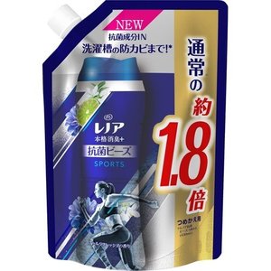 【3個セット】レノア 本格消臭 スポーツ 抗菌ビーズ クールリフレッシュの香り つめかえ用 特大 760ml×3個セット 【正規品】