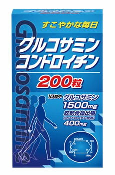 グルコサミン　コンドロイチン　250mg×200粒 商品説明 「グルコサミン　コンドロイチン　250mg×200粒」 「グルコサミン　コンドロイチン　250mg×200粒」は、エビの甲羅などに含まれるキチン質由来のグルコサミンに、コンドロイチンを含む鮫軟骨(サメ軟骨)を配合しました。10粒にグルコサミン塩酸塩1500mgと、鮫軟骨抽出物400mg含有しています。活動的な毎日の健康維持にお役立てください。 【グルコサミン　コンドロイチン　250mg×200粒　詳細】 10粒(2500mg)当たり エネルギー 9.95kcal たんぱく質 0.62g 脂質 0.08g 炭水化物 1.69g ナトリウム 5.5mg グルコサミン塩酸塩 1500mg 鮫軟骨抽出物 400mg 原材料など 商品名 グルコサミン　コンドロイチン　250mg×200粒 原材料 モグルコサミン塩酸塩、サメ軟骨抽出物、結晶セルロース、乳糖、ショ糖脂肪酸エステル、微粒二酸化ケイ素 内容量 50g（250mg×200粒） 保存方法 直射日光、高温多湿をさけ、冷暗所にて保存して下さい。 メーカー ユーワ お召し上がり方 食品ですので制限はございませんが、1日10粒を目安に、水またはぬるま湯と共にお召し上がり下さい。 ご使用上の注意 ●開封後はなるべくお早めにお召し上がり下さい。 ●日光の当たる所や湿度の高い所で保存されますと、変質や変色を起こす恐れがあります。 ●体調に合わないと思われる時は、お召し上がりの量を減らすか、又はお止め下さい。 ●乳幼児の手の届かないところに保存してください。 ●食生活は主食、主菜、副菜を基本に食事のバランスを。 広告文責 株式会社プログレシブクルー072-265-0007 区分 健康食品　グルコサミン　コンドロイチン　250mg×200粒×5個セット　