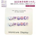 ネイルチップ キッズ 子供用 つけ爪 12枚セット 人気 3d 粘着テープ式 貼るだけ こども用 可愛い ネイルシール 小さい爪用 花 フラワー 蝶 パープル ...