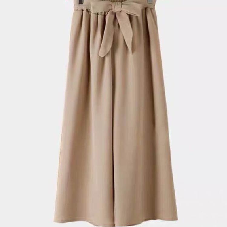 ふんわりワイドパンツ 夏用ひんやりパンツ おしゃれ ウエストゴム レディース 可愛い キャメル ふんわりワイドパンツ 夏 リボン ブラック グレー 接触冷感 無地 夏服 ズボン ロングパンツ