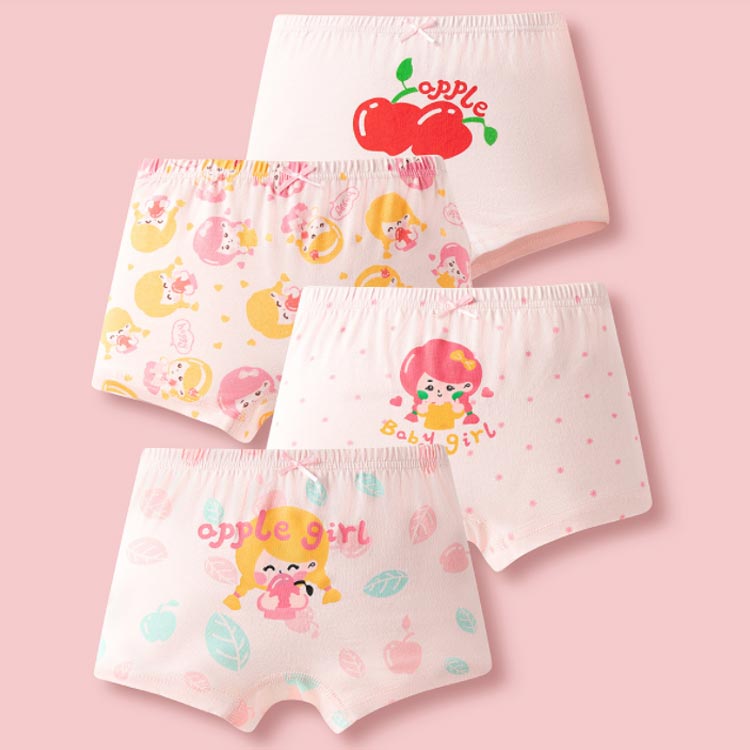 4枚セット 下着 インナーパンツ 下着 ボクサーパンツ 綿 4枚セット 女児ショーツ 子供 キッズ パンツ 女の子 女の子 キッズ 下着 ガールズ ジュニア アンダーウェアー 通園 3