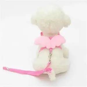 羽翼つき 猫 ハーネス リードセット 天使 小型犬 中型犬 可愛い 首 負担なし 胴輪 脱げない おしゃれ かわいい ウサギ 2点セット 散歩 アウトドア XS...