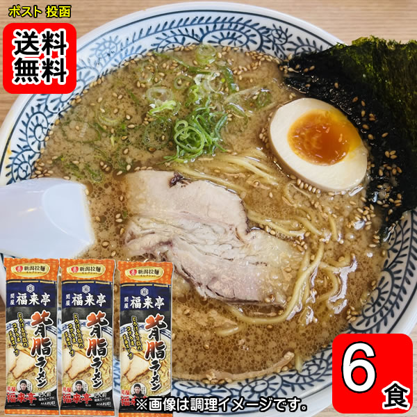 福来亭 背脂ラーメン 260g×3袋お試しセット（計6人前）【メール便送料無料】