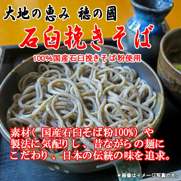 大地の恵み 穂の國 石臼挽きそば 320g（4人前）×2袋 100％国産原料使用【メール便送料無料】 shopsugihara-10001348 ショップすぎはら サンプル画像2
