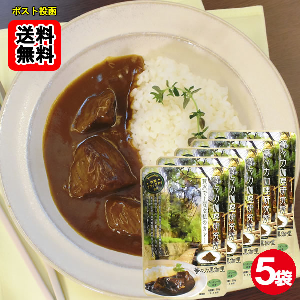 Rakuten - 等々力黒カリー スパイシーな中辛 カレーフレーク 3～4皿分入り×5袋お試しセット 特性ブラックルウ使用【メール便送料無料】