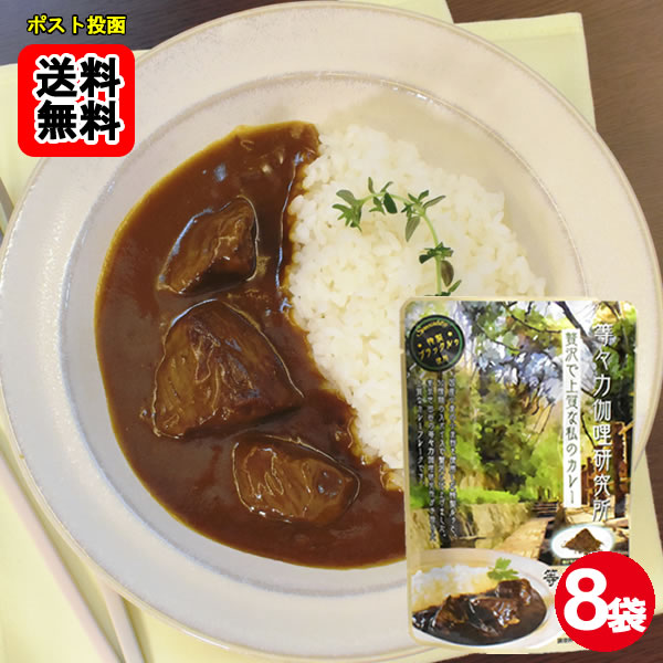 乐天商城 - 等々力黒カリー スパイシーな中辛 カレーフレーク 3～4皿分入り×8袋お試しセット 特性ブラックルウ使用【メール便送料無料】
