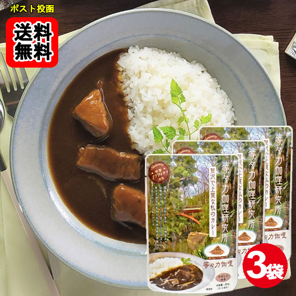 Rakuten - 等々力カリー やさしい中辛 カレーフレーク 3～4皿分入り×3袋お試しセット 特性ブラウンルウ使用【メール便送料無料】
