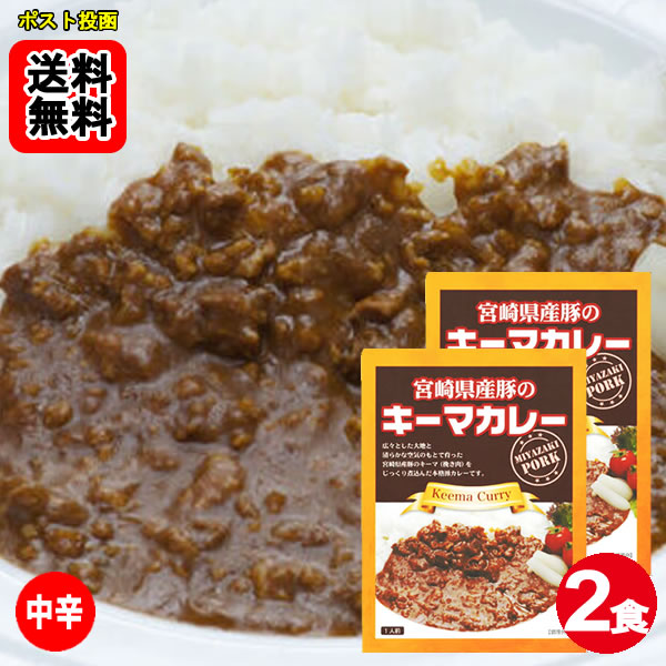Rakuten - ご当地カレー 宮崎県産 観音池ポークのキーマカレー 180g（1人前）×2袋【メール便送料無料】