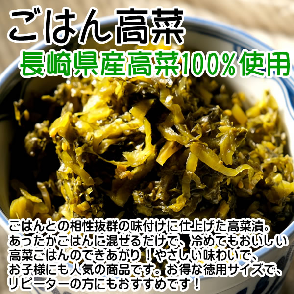 ごはん高菜 140g×2袋お試しセット 長崎県産高菜100%使用 大平食品【メール便送料無...