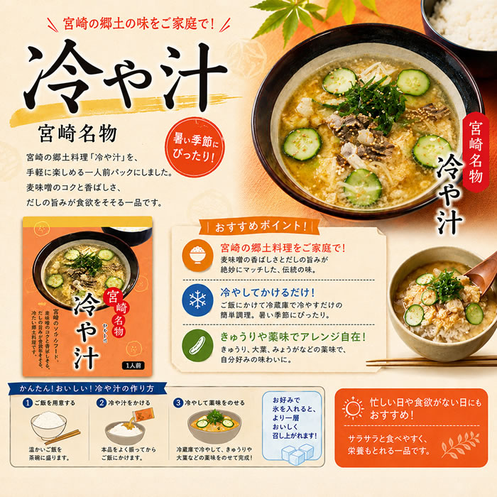 宮崎名物 冷や汁 185g×12食お試しセット ばあちゃん本舗【送料無料】