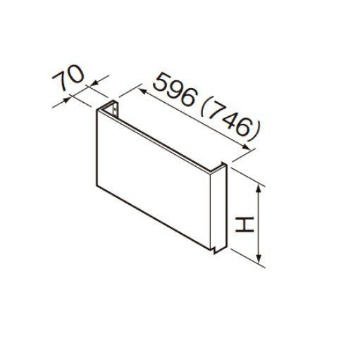 Rakuten - クリナップ　平型レンジフード用幕板梁対応用前幕板・高さ70cm用（H500）【R5MH75H（K・I）】