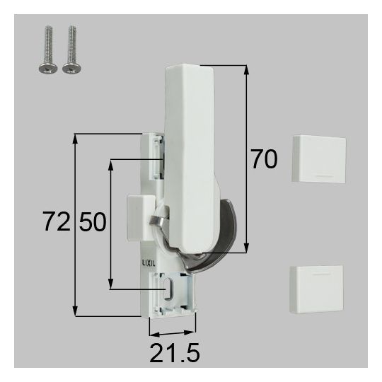 LIXIL(トステム) 窓(サッシ)部品(鍵・錠)クレセント中(右用)【W-02R-BXDZ】