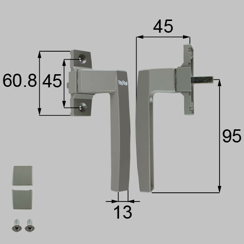 LIXIL(トステム)グレモンハンドル（作動）（両縦すべり）　窓（サッシ）部品