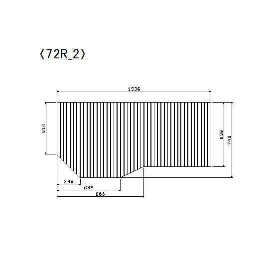 トクラス(ヤマハリビングテック)　システムバスルーム　オプション　システムバス用巻きフタ(72R)【FFMADW1X2】