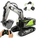 【楽天スーパーSALE】4in1 合金版 RCショベルカー ラジコン 掘削機 旋回 LEDライト搭載 ミニチュア 建機 砂浜 砂場用 子供 大人