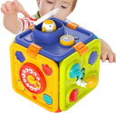 モンテッソーリ ビジー キューブ 感覚ボード アクティビティ おもちゃ 4-6歳赤ちゃん 早期教育多面ボックス ベビーミュージック六面体多機能教育玩具 アクティ...