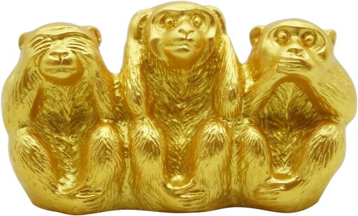 猿 置物 三猿 ゴールド さる オブジェ 見ざる 言わざる 聞かざる 金運アップ 開運 風水グッズ 玄関 インテリア 縁起物 お守り プレゼント 猿 置物 三猿 ゴールド さる オブジェ 見ざる 言わざる 聞かざる 金運アップ 開運 風水グッズ 玄関 インテリア 縁起物 お守り プレゼント