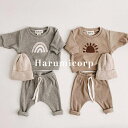 セットアップ キッズ ベビー服 女の子 男の子 66~120cm 子供服 トップス 長袖 ロングパンツ ジャージ 上下セット 春秋 新生児 赤ちゃん ルームウェ...