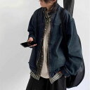 メンズ デニムジャケット ジージャン 春 秋冬服 快適 ファスナー スタンドカラー 長袖 防風 防寒 大きいサイズ 修身 着痩せ アウター 旅行 デイリー スト...