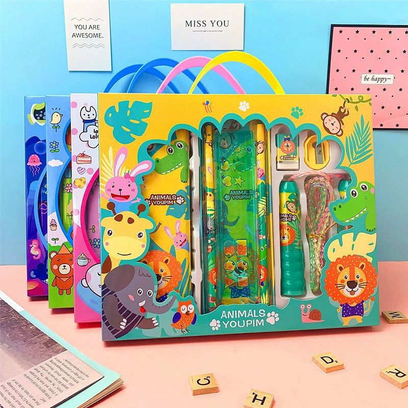 【7点セット】文房具セット かわいい 女の子 男の子 文具セット msyx-77 文具ケース ペンケース 筆箱 鉛筆 定規 消しゴム 鉛筆削り 学生 学校 文房具用品 事務用品 新入学 新学期 学用品 文具 文房具 可愛い おもちゃ 子供 小学生 大人