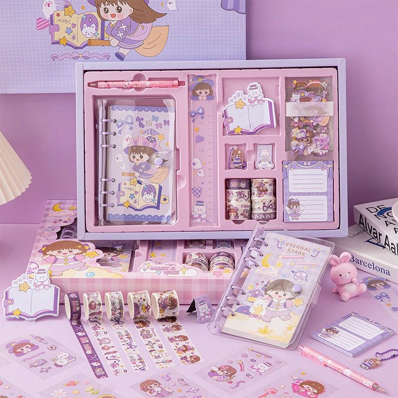 手帳 セット 手帳ステッカー かわいい手帳 システム手帳セット かわいいノート メモ帳 日記帳 付箋本 和紙テープ ノートセット システム手帳 DIYシール 可愛い 文房具 進学 新学期 プレゼント 誕生日 子供 大人兼用 小学生 少女 手帳素材 記念品 持ち運び便利 おしゃれ 人気