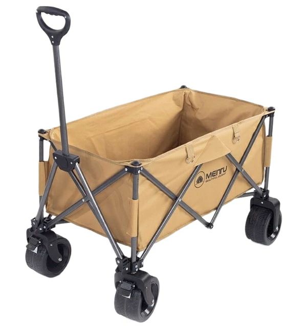 アウトドアワゴン ブレーキ付 キャリーカート キャリーワゴン 耐荷重150kg 折りたたみ 大型タイヤ