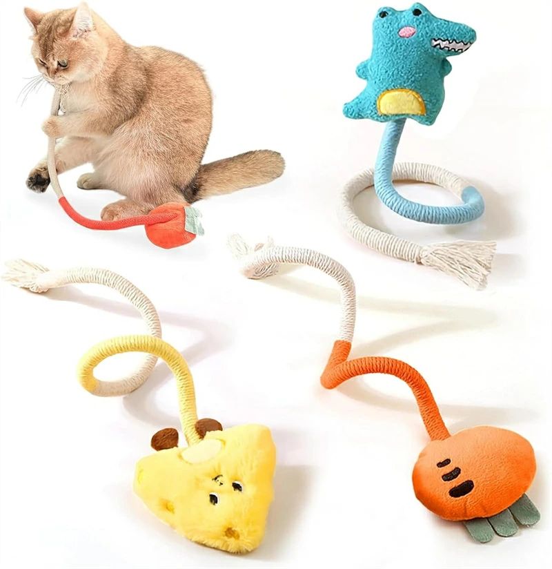 猫 玩具 噛むおもちゃ 紐 切れない 3点セット 噛むスティック 歯のクリーニング 歯磨き 猫のおもちゃ 運動不足解消 肥満解消 ストレス解消 猫遊び 道具 成猫 子猫用 ペット用品