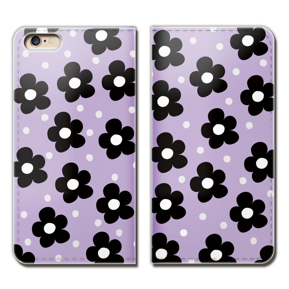 Google Pixel 6 GR1YH スマホ ケース 手帳型 ベルトなし フラワー ドット 女子力 スマホ カバー lady01 eb01202_02