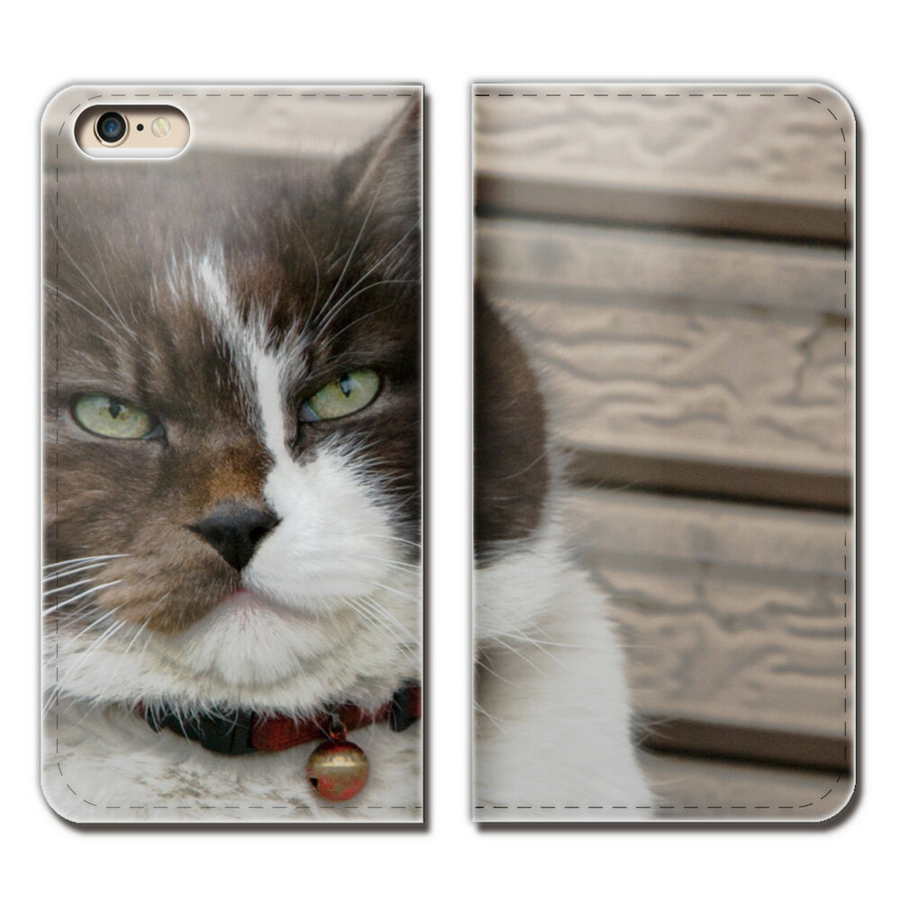 iPhone8 (4.7) iPhone8 ケース 手帳型 ベルトなし 猫 CAT ペット ネコ ねこ スマホ カバー ねこ02 eb14203_01