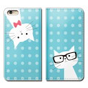OPPO Reno5 A A101OP スマホ ケース 手帳型 ベルトなし 猫 ドット ネコ ねこ メガネ スマホ カバー ねこ11 eb22101_02(2)