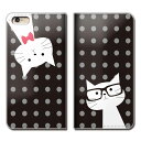 OPPO Reno5 A CPH2199 スマホ ケース 手帳型 ベルトなし 猫 ドット ネコ ねこ メガネ スマホ カバー ねこ11 eb22103_05(2)