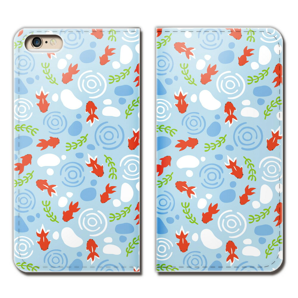 Google Pixel 6 GR1YH スマホ ケース 手帳型 ベルトなし POP ガーリー 金魚 夏 ポップ スマホ カバー POP03 eb22902_04