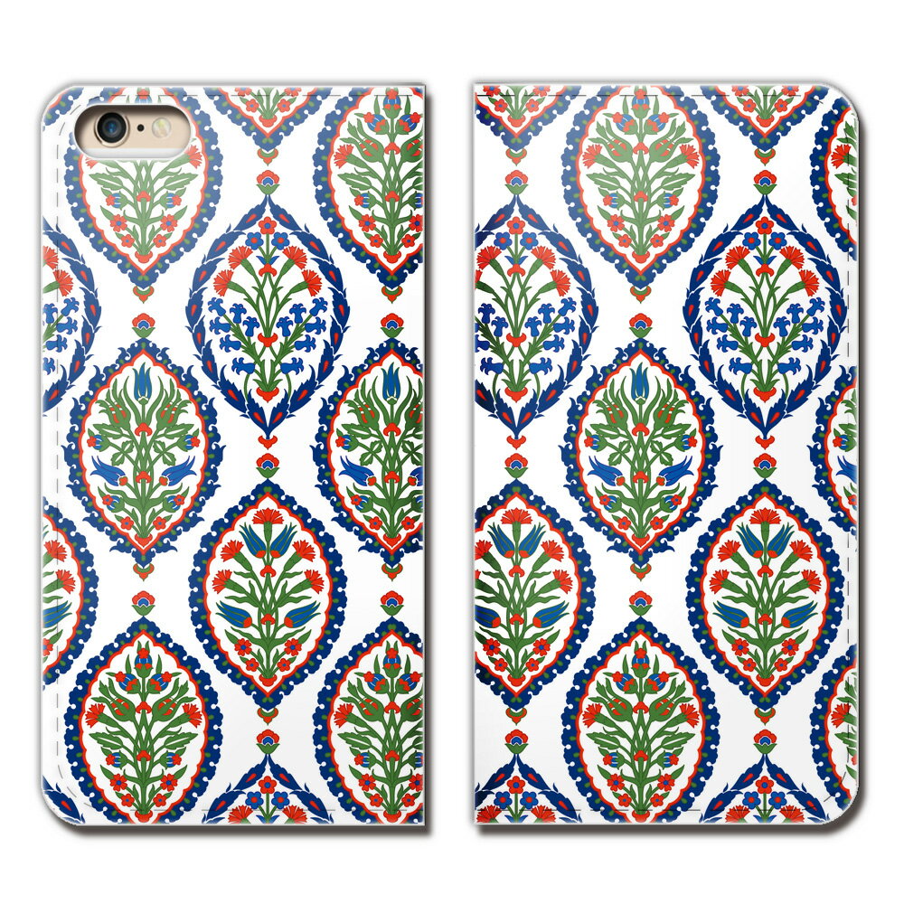 AQUOS sense SH-01K ケース 手帳型 ベルトなし アラベスク 螺旋 幾何学 植物 花 スマホ カバー アラベスク04 eb23701_02