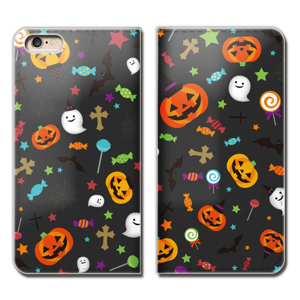 arrows SV F-03H ケース 手帳型 ベルトなし パンプキン パーティ Halloween スマホ カバー ハロウィン01 eb25002_02