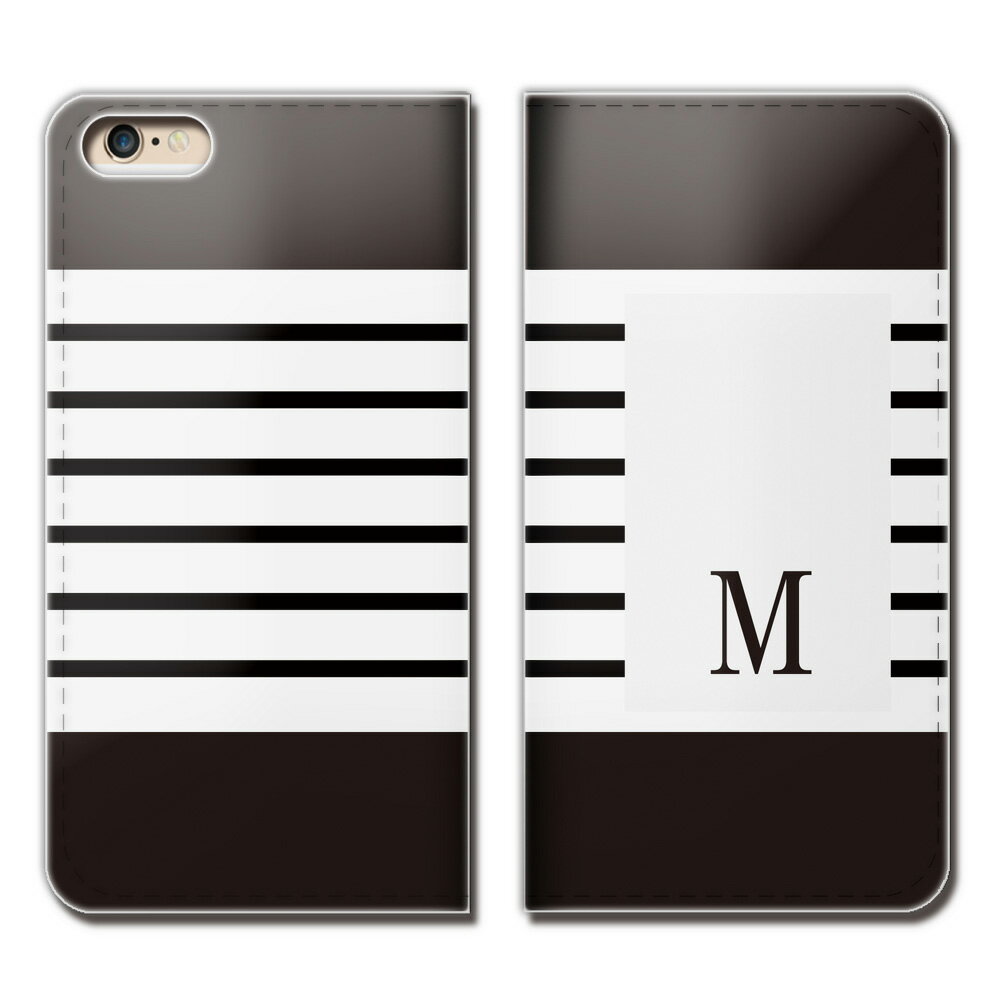 OPPO A54 5G UQ mobile CPH2303 スマホ ケース 手帳型 ベルトなし イニシャル ペア 英字 M マーク スマホ カバー 頭文字01 eb24103_03
