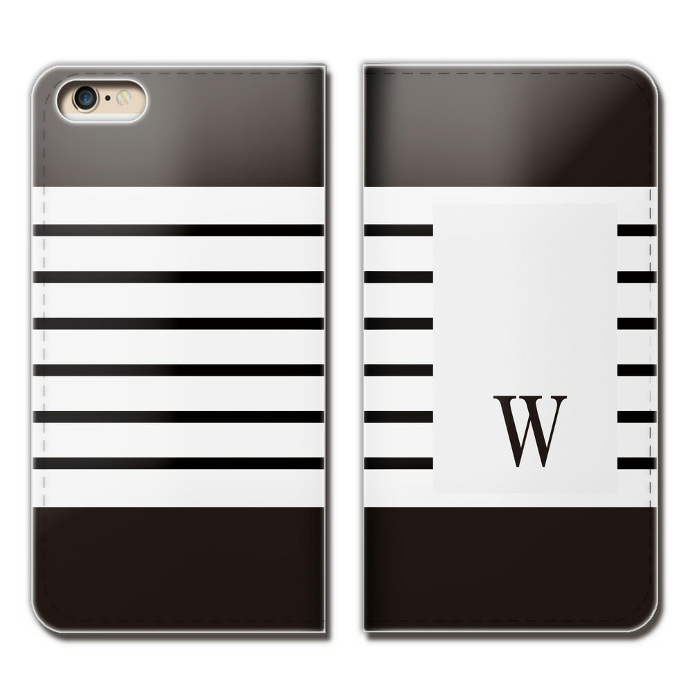 iPhone6s (4.7) iPhone6s ケース 手帳型 ベルトなし イニシャル ペア 英字 W マーク スマホ カバー 頭文字02 eb24201_03