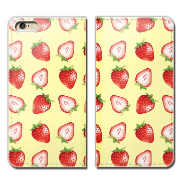 iPhone6s Plus 5.5 iPhone6sPlus ケース 手帳型 ベルトなし 苺 いちご イチゴ フルーツ 果物 スマホ カバー 食べ物 フード eb25803_02