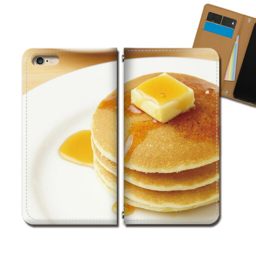 Galaxy S21 Ultra 5G SC-52B スマホ ケース 手帳型 ベルトなし スイーツ パンケーキ バター スマホ カバー 食べ物 eb33102_02 Galaxy S21 Ultra 5G SC-52B スマホ ケース 手帳型 ベルトなし スイーツ パンケーキ バター スマホ カバー 食べ物 eb33102_02