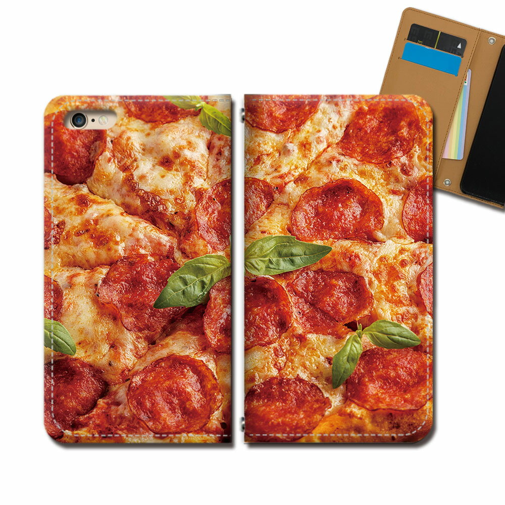 arrows Be4 F-41A スマホ ケース 手帳型 ベルトなし ピザ pizza チーズ B級グルメ スマホ カバー 食べ物 eb33303_02