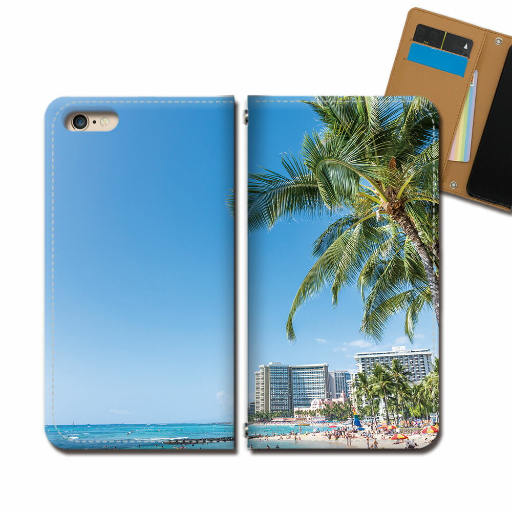 Google Pixel 5a(5G) G4S1M スマホ ケース 手帳型 ベルトなし HAWAII ハワイ ヤシの木 スマホ カバー ハワイ eb33701_03