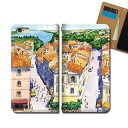 Google Pixel 5 G5NZ6 スマホ ケース 手帳型 ベルトなし 絵画 水彩画 アルル 街並み スマホ カバー 絵画 eb33801_04(2)