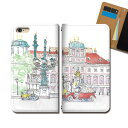 Galaxy A52 5G SC-53B スマホ ケース 手帳型 ベルトなし 絵画 水彩画 チェコ プラハ スマホ カバー 絵画 eb33804_05(2)