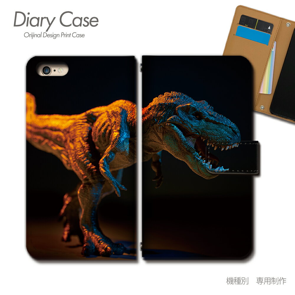 Xperia 10 IV ケース 手帳型 A202SO 恐竜 ティラノサウルス スマホケース 手帳型 スマホカバー スマホ ケース 手帳 携帯ケース e035703_03 恐竜 エクスペリア えくすぺりあ ソニー