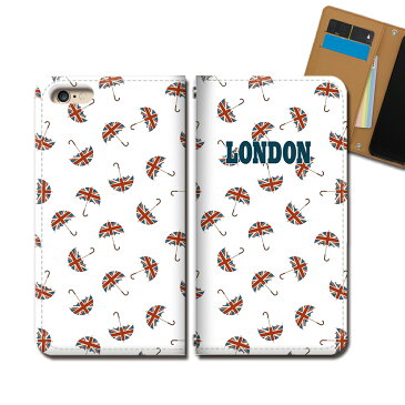 Disney Mobile SH-02G スマホケース 手帳型 ベルトなし イギリス ロンドン 国旗 傘 LONDON スマホ カバー イギリス バンドなし マグネット 手帳 携帯ケース eb35503_05 アクオス でぃずにー ディズニー