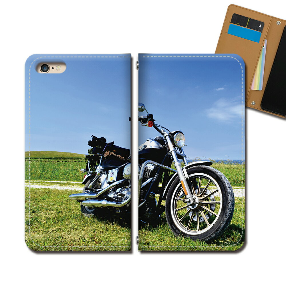 iPhone7 (4.7) iPhone7 スマホケース 手帳型 ベルトなし バイク オートバイ ツーリング スマホ カバー バイク バンドなし マグネット 手帳 携帯ケース eb35801_02 各社共通 アイフォン あいふぉん