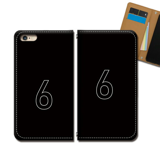 Android One S8 S8-KC スマホ ケース 手帳型 ベルトなし 背番号 6 ナンバー 野球 サッカー スマホ カバー スポーツ eb37102_01 Android One S8 S8-KC スマホ ケース 手帳型 ベルトなし 背番号 6 ナンバー 野球 サッカー スマホ カバー スポーツ eb37102_01
