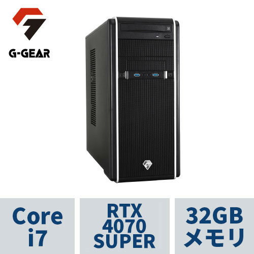 Q[~OPC fXNgbv G-GEAR GA7J-G241BN CP2( Corei7-14700F   32GB   GeForceRTX4070SUPER   1TB SSD(M.2 NVMe Gen4)   Windows11HOME)